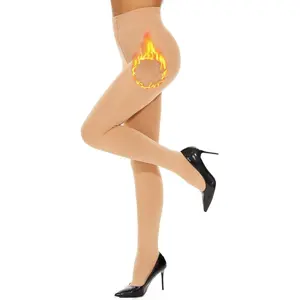 Opaque Fleece Lined Tights for Women, Soft Warm Thermal Tights for Winter