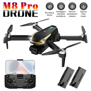 M8 Pro Drone 2026 with Dual Camera Optical Flow Obstacle Avoidance & Electronic Speed Controller Rechargeable Battery Bluetooth for Hours of Fun Play tiktokshopspringglowup