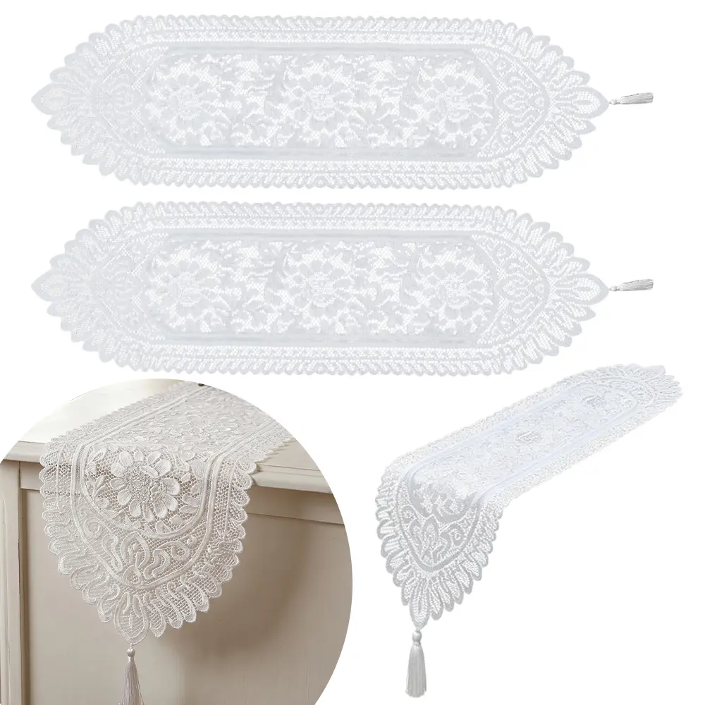 3PCS Vintage Lace Table Runners - Handmade Bohemian Style Lace Table Covers - Suitable for Weddings, Engagements, And Celebrations - Fit for Decor - Perfect Gift for Home Decoration Enthusiasts