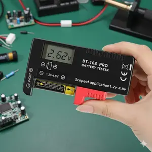 Professional Battery Tester; aa aaa c d 9v lithium, 18650, Coin Cell Analyzer. Portable Power-Free Multimeter for Household Electronics, Battery Health & Life Diagnostic Tool.