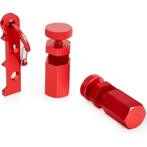 Tall Stair Gauges for Framing Square Bright Red Stair Gauge Clamps with Holder & Carabiner, Durable Rafter Guide Tool for Circular Saw, Carpentry, Roofing, Framing & Woodworking Projects