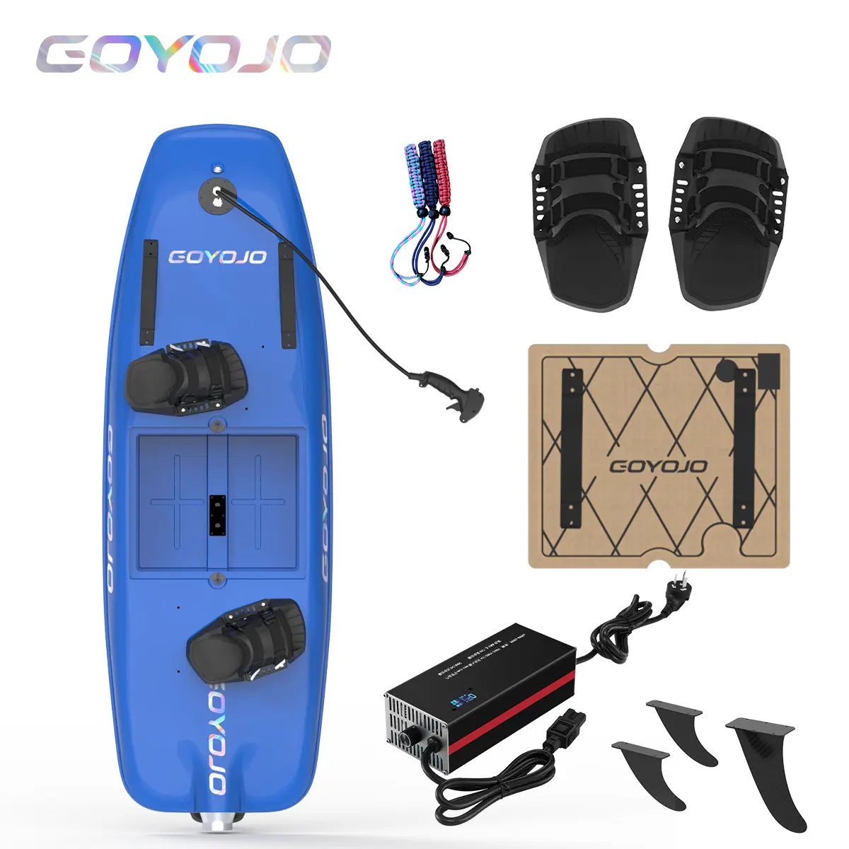 GOYOJO Pro Electric Surfboard, 186cm High-Speed Jetboard with 15kW Motor & 75Ah Battery, 45km/h with Surf Cube for Youth, Ideal for Lakes, Rivers & Large Waves, Seawater, 60Kg, Ocean/River/Lake, 40Km/H Speed, Jetboard Shape, Versatile Use
