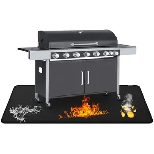 40 x 60inch Under Grill Mat for Outdoor Grill, Double-Sided Fireproof Grill Pad, for Outdoor Barbecue Spots,Fireproof,  Grill Floor Pads Fire Pit Mat Fireplace Mat