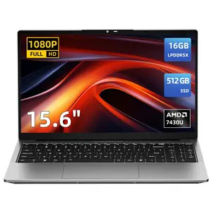 15.6 inch Laptop AMD R5 7430U, 16GB RAM 512GB SSD,USB Type-C, MicroSD,FHD DIsplay with Dual-Screen Expansion, WiFi6, BT5.2, 6-Cores Desktop Computer for Business, Home, Education