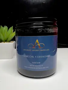 Charcoal + Chamomile Facial Scrub | Acne Prone Skin, Sensitive Skin, Irritated Skin, Skin Glow