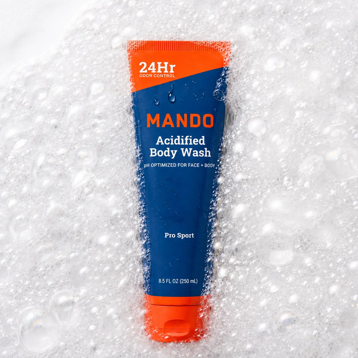 Mando Whole Body Wash – Aluminum Free, Odor-Eliminating, pH-Optimized Body Wash for MenAcidified pH Optimized Body Wash for Men (for pits, private, feet, and beyond)
