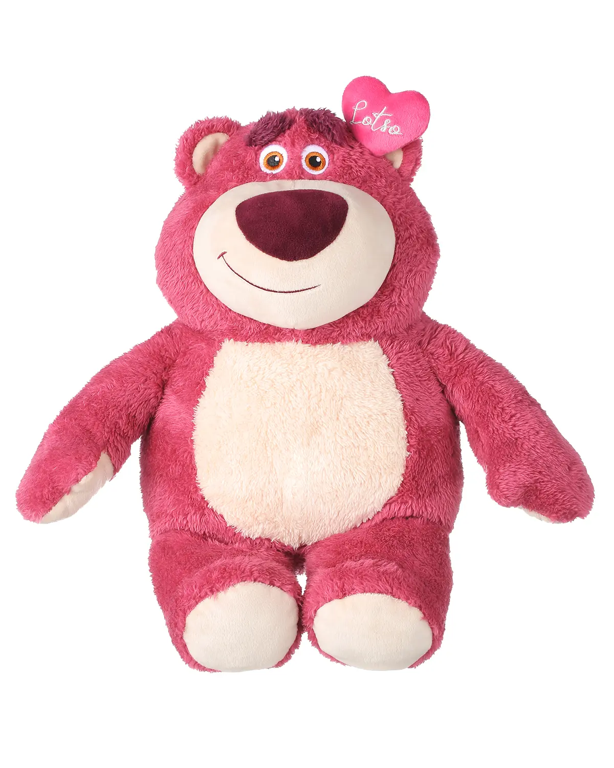 Disney Pixar Lots-o'-Huggin' Bear Small Stuffed Toy - Real Strawberry Fragrance, Pink Childhood Stuffed Animal, Cuddly Doll Gift, Soft Collectible