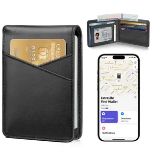ExtreLife Mens Wallet with Smart Tracker, Genuine Leather Bifold Wallet, Works with Apple Find My, 10 Card Slots, Money Pocket, ID Window, RFID Blocking, GPS Wallet Tracker（only IOS),summervibes tiktokshopspringglowup