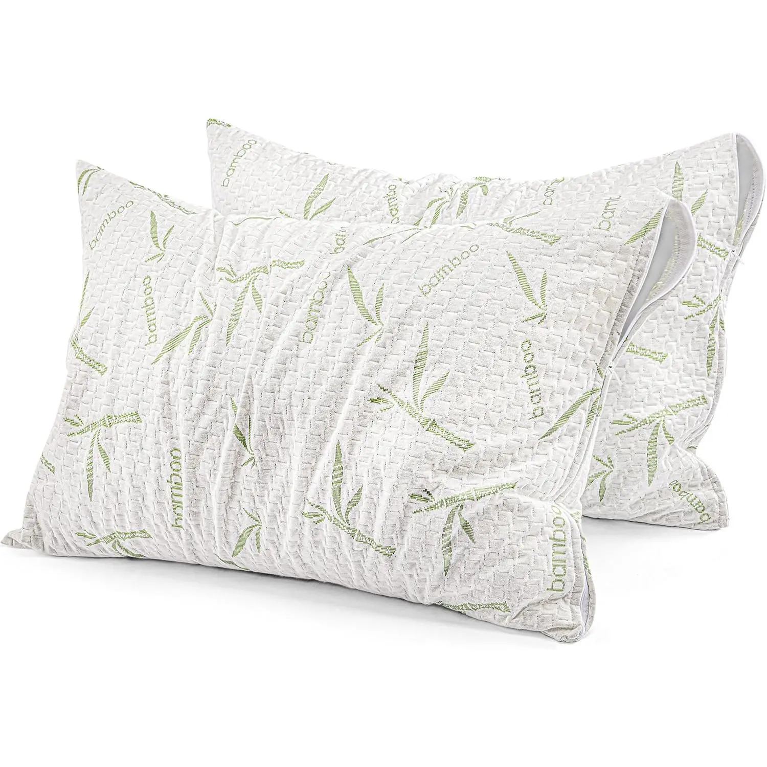 Pillow Protectors with Zipper  Size (2 Pack), Soft and Cooling  Viscose Pillow Covers, Bed  Proof Pillow Encasements 20 x 28 Inches
