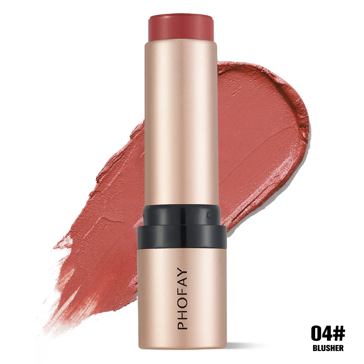 PHOFAY Cream Bronzer Stick, Weightless & Smoothing Contour Makeup with Removable Brush, Long-Lasting Waterproof Formula for Oily Skin, 10g, Blend, Bronzed Makeup, Contains Oil, Built-In Brush, Contour Cream Bronzers, Cosmetic, Face Contour