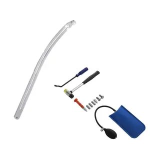 DIY Paintless Dent Removal Tools, Automotive Body Dent Puller Kit with Crowbar Airbag and Rubber Mallet, Easy to Use PDR Rods Set for Car Fender Damage Repair