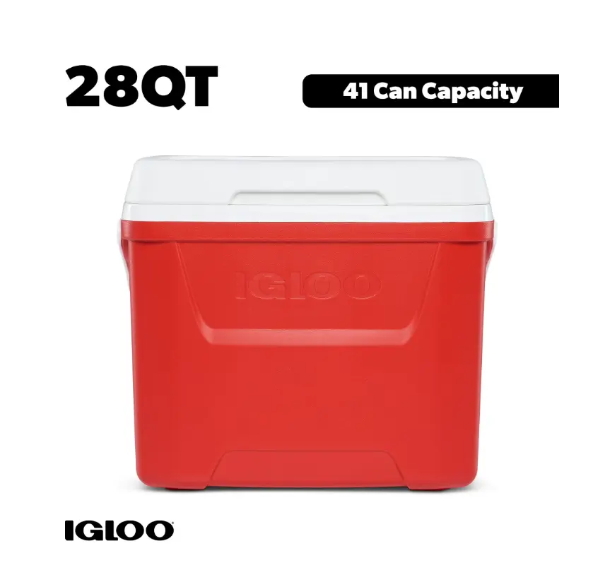 Igloo 28 QT Laguna Hard-Sided Ice Chest Cooler, Red