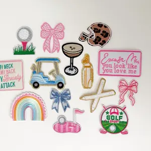 Iron On Patches for Bags, Denim Jackets, Clothing - Golf, Funny Quotes, Cute Bows Designs