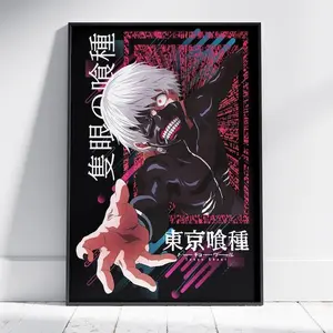 [Sale Off Up To 50%] [Unframe] Kaneki Anime Poster, Modern Manga Wall Art