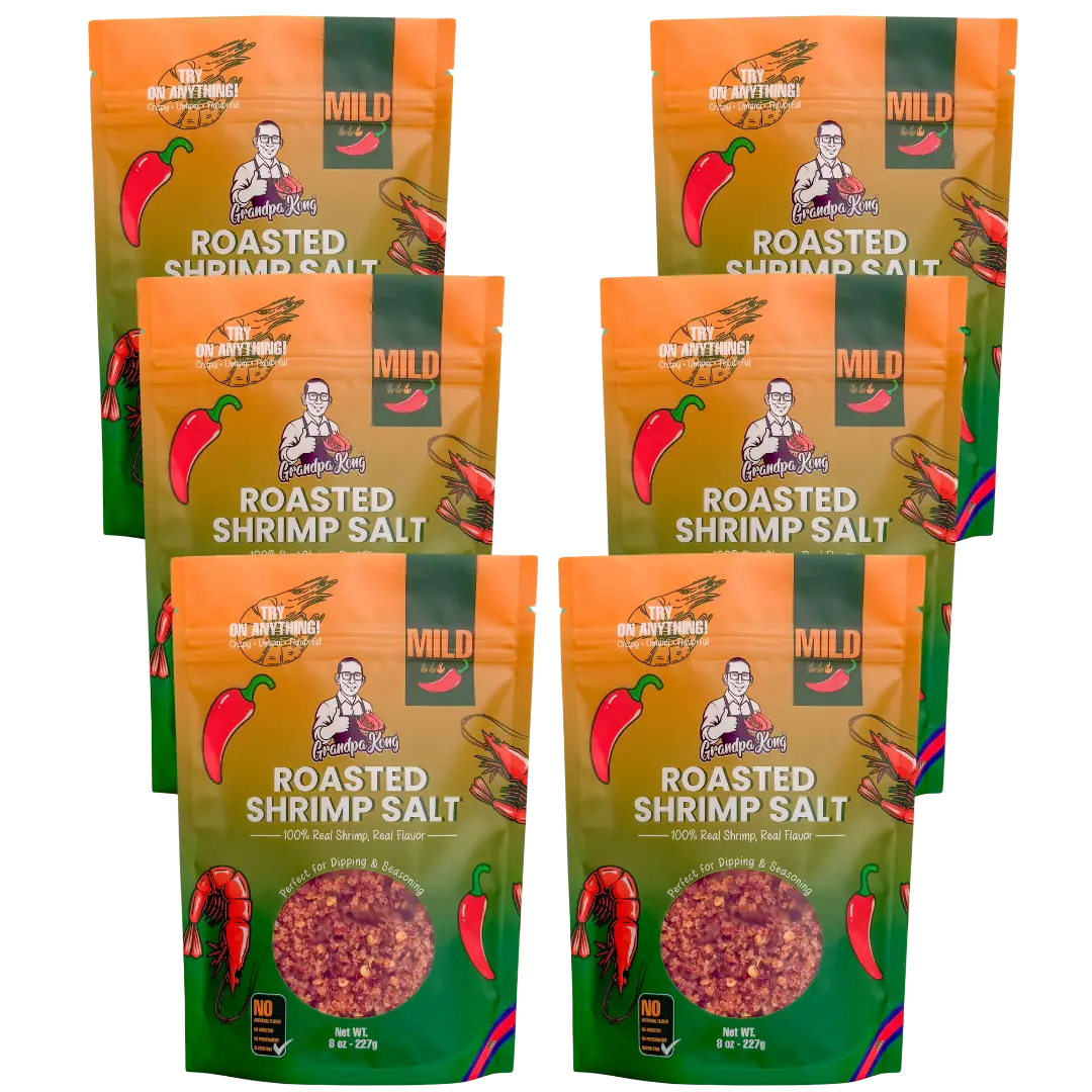 PREMIUM Roasted Shrimp Salt - 6 PACK MILD Starter Gift Set