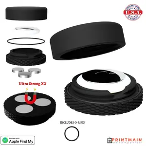 Printmain Trimag X Airtag Magnetic Waterproof Case for Apple AirTag - Car & Motorcycle Tracking Plastic