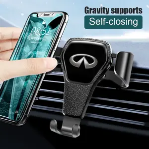 Car Phone Holder Air Outlet Clip For Infiniti QX50 QX60 Q70L QX70 QX55 Q50 FX35 Q30 G37 JX35 G35 Q60 QX80 QX30 ESQ G25 G37 FX37 FX50 EX35 EX25 EX37 Adjustable Holder