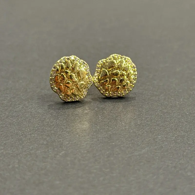 Nugget Earrings 10mm Gold Plated