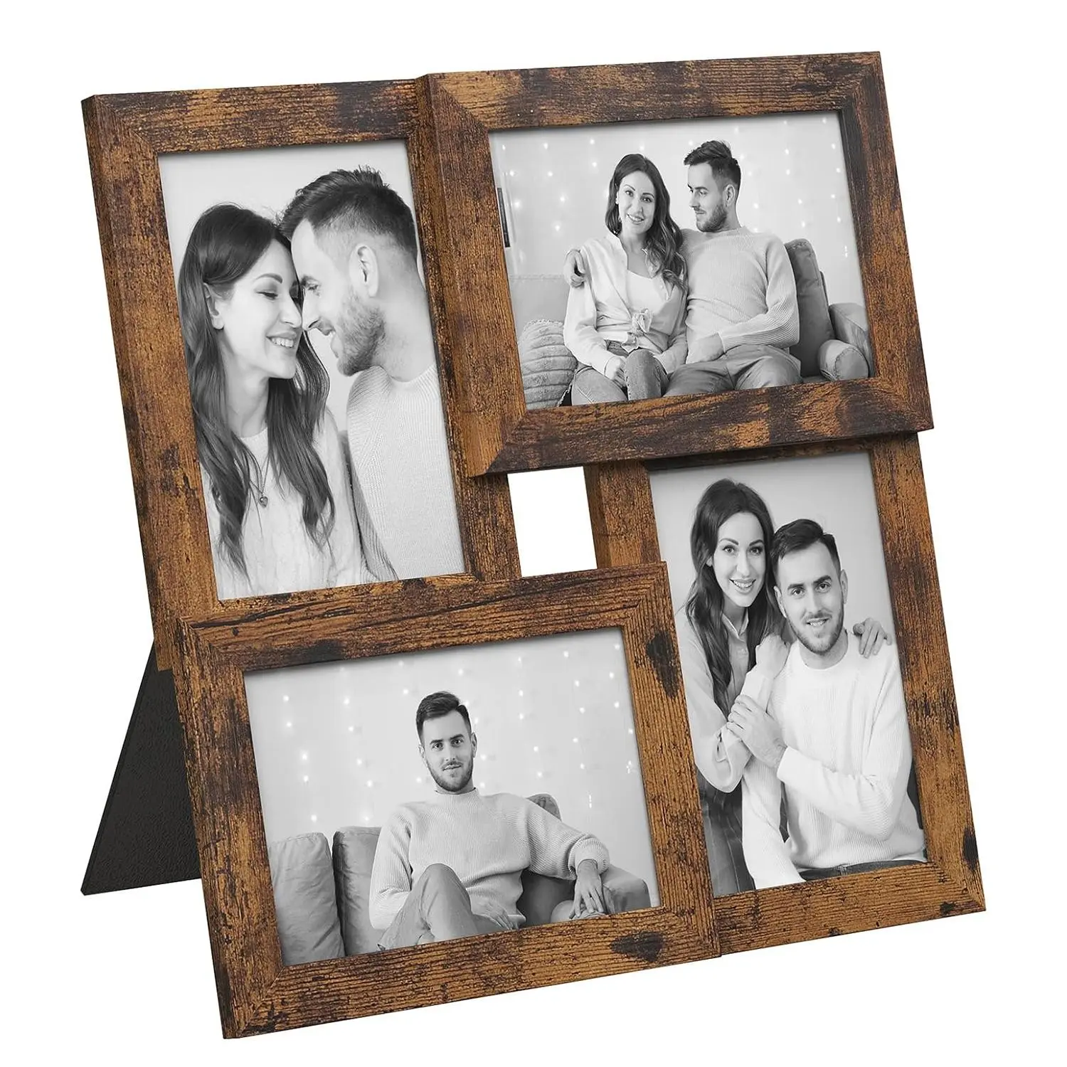 Collage Photo Frame Set - Collage Picture Frames 4 Piece Desktop Display Frames Easy Change Photos Durable Structure Stylish Design Ideal for Living Room Bedroom Office Decor Home Decor Accessory