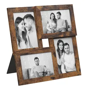 Collage Photo Frame Set - 4 Piece Desktop Display Frames Easy Change Photos Durable Structure Stylish Design Ideal for Living Room Bedroom Office Decor Home Decor Accessory