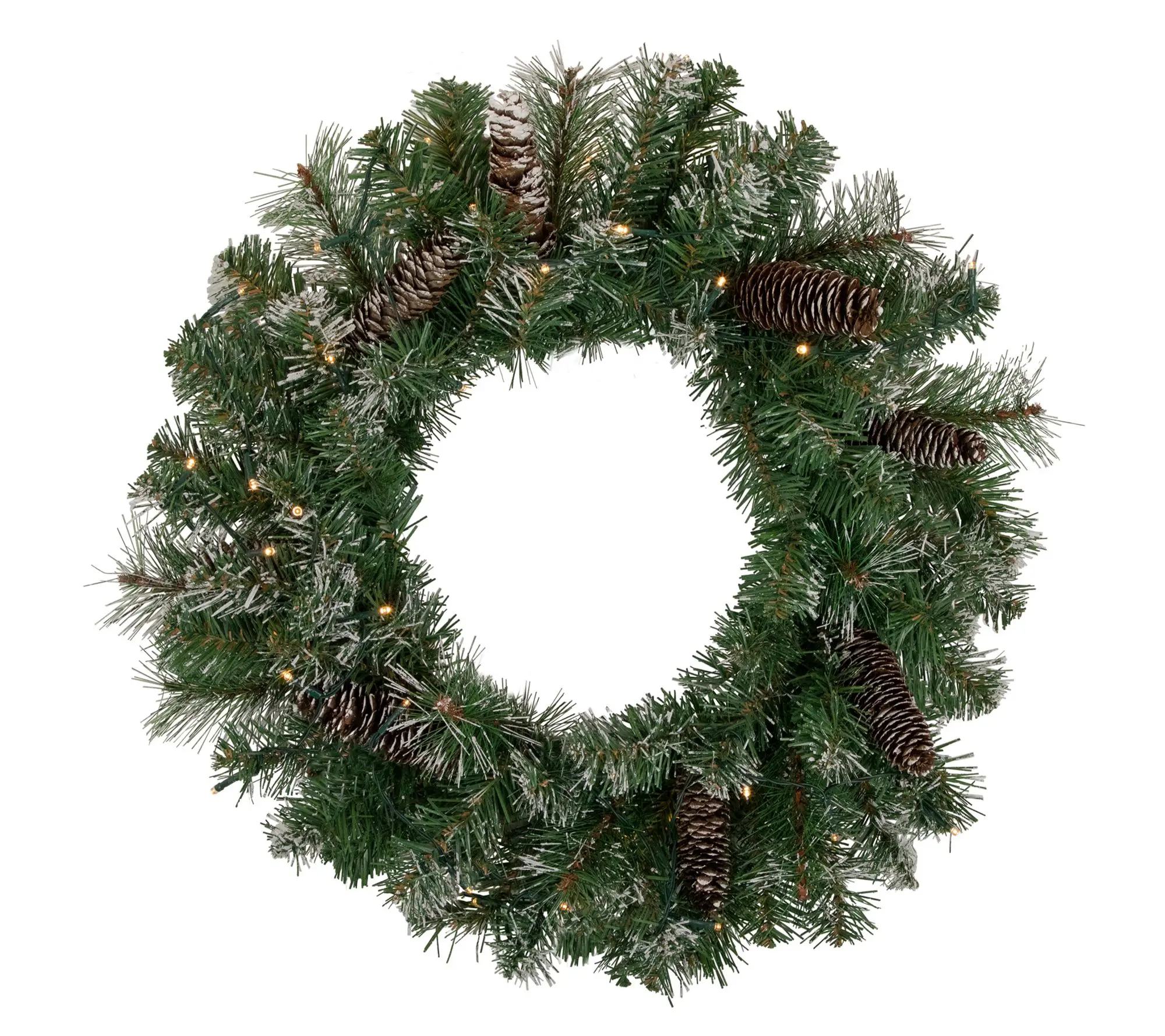 Northlight Prel it B/O Christma s Wreath 24" LE D Lights