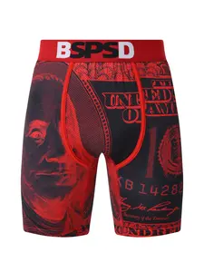 Men's Print Underwear Boxers Fashionable Sexy Boxer Shorts Plus Size Comfortable Boxers Briefs Casual Daily Wear Men Underpants Boxershort Trunks Stretchy Boxer Briefs