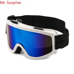 Large Frame Ski Goggles with Colorful Lens Anti-Collision Anti-Glare Lens Outdoor Sport Snow Snowboard for Snowboarding Skiing, Goggles Non-Prescription Glasses