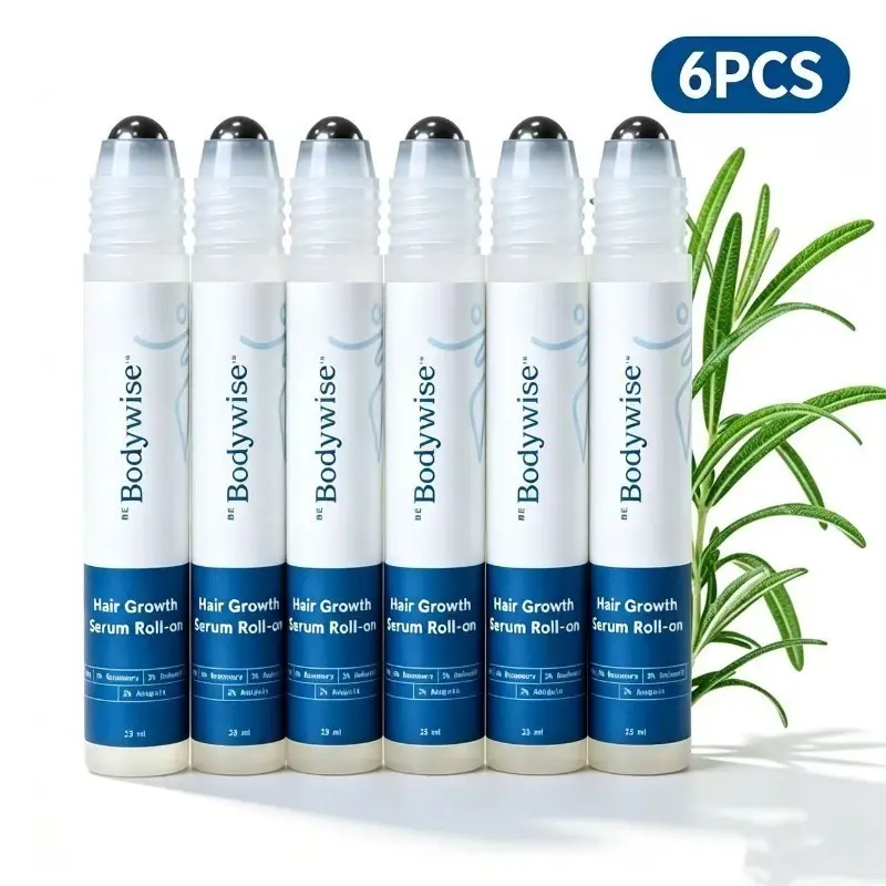 【Buy 3 Get 3 Free】Be Bodywise Advanced Hair Density Roll-On Scalp Serum 25ml, Botanical Treatment with Saw Palmetto, Rosemary, Caffeine Herbasome & Fenugreek, Nourishes Scalp, Visibly Reduces Hair Shedding & Supports Fuller Hair for All Genders