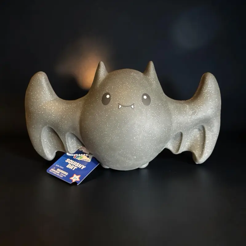 Toymendous Halloween Glitter Bat- Squishy Toy- Halloween Stress Ball | Cute Spooky Fidget Toy