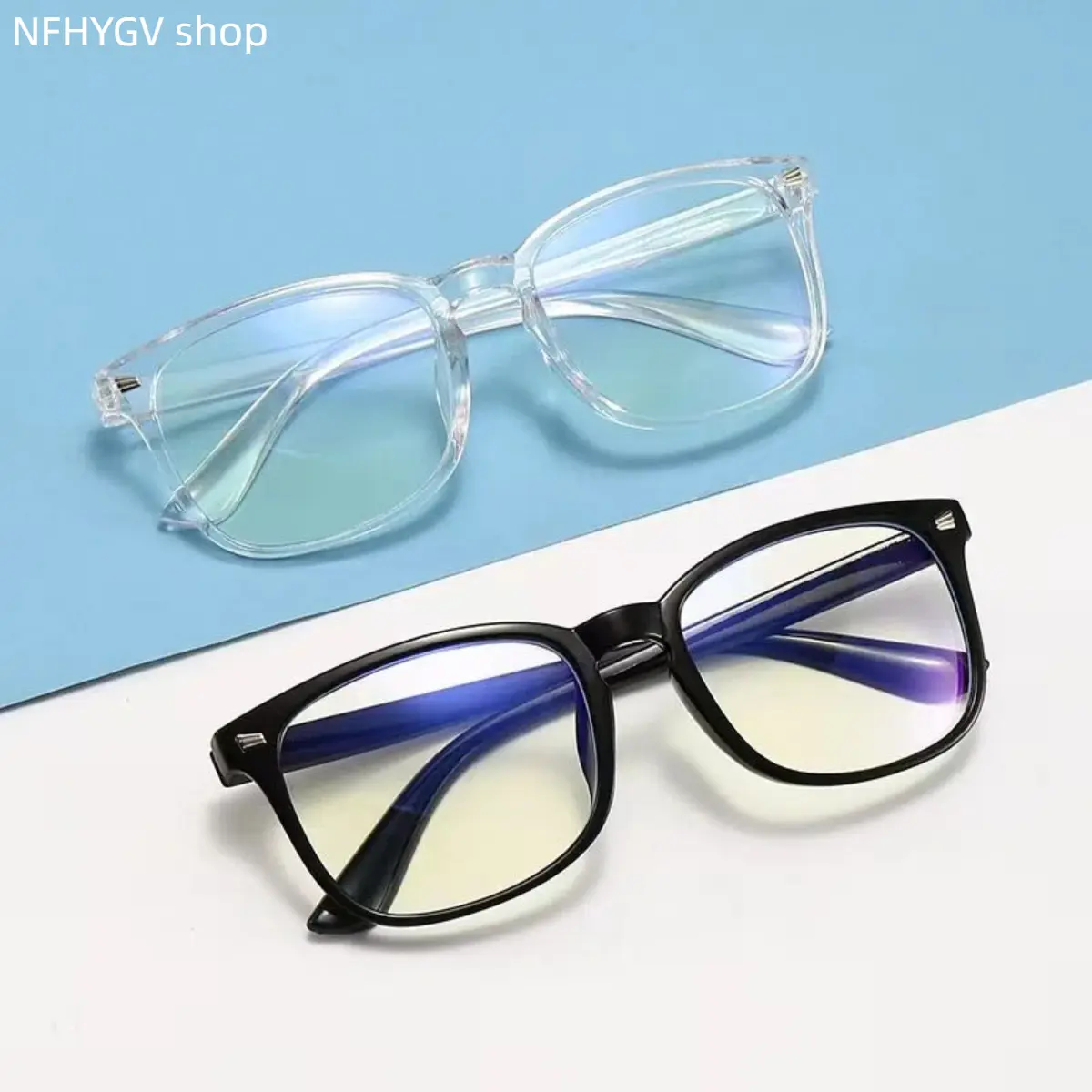 Blue Light Blocking Glasses Classic Unisex Eyewear Wide Frame High Definition Lens Comfortable Eye Protection Spectacles for Computer Working Online Gaming Watching Videos And Long Time Electronic Device Using