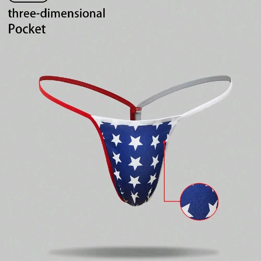 Men’s American Flag Print Sexy Briefs