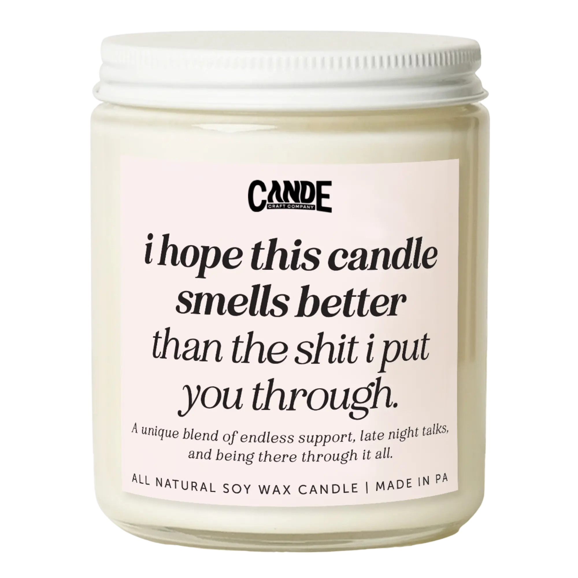 Humorous Apology Scented Candle - For Friend, Lavender Fragrance, Decor Piece, Rock-Inspired Design, Warm Light Source, Home Supplies, Home Decor Accent, Sassy Apology Gift