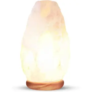 Himalayan Glow White Salt Crystal Lamp, 5-7 LBS