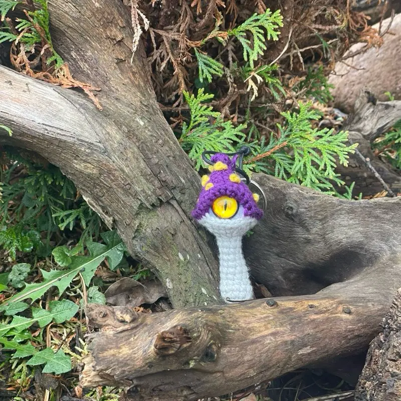 All seeing eye mushroom keychain