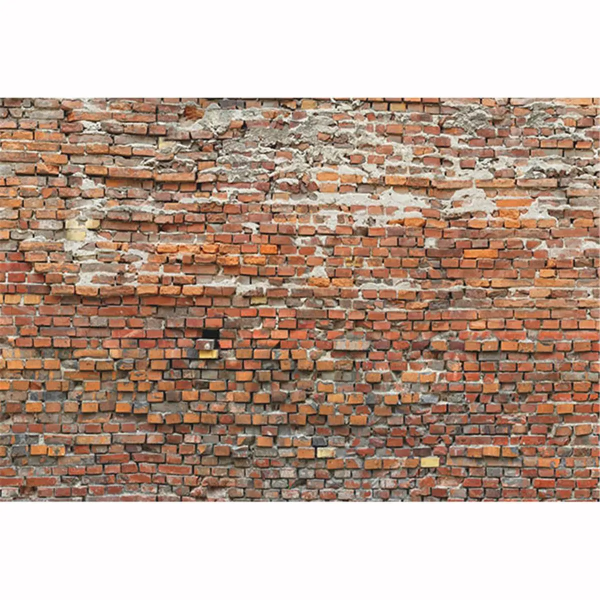 212 MAIN Non-Woven Decorative Wallpaper Wall Mural, 4-Panel Paste-On Brick Texture Wall Panels, 145x98 in.