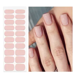5-Minute Manicure! Semi Cured Gel Nail Strips, Specially for Ladies, Easy and Quick to Apply, Requires UV Light, Waterproof Nail Stickers.