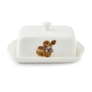 Wrendale Covered Butter Dish Cow