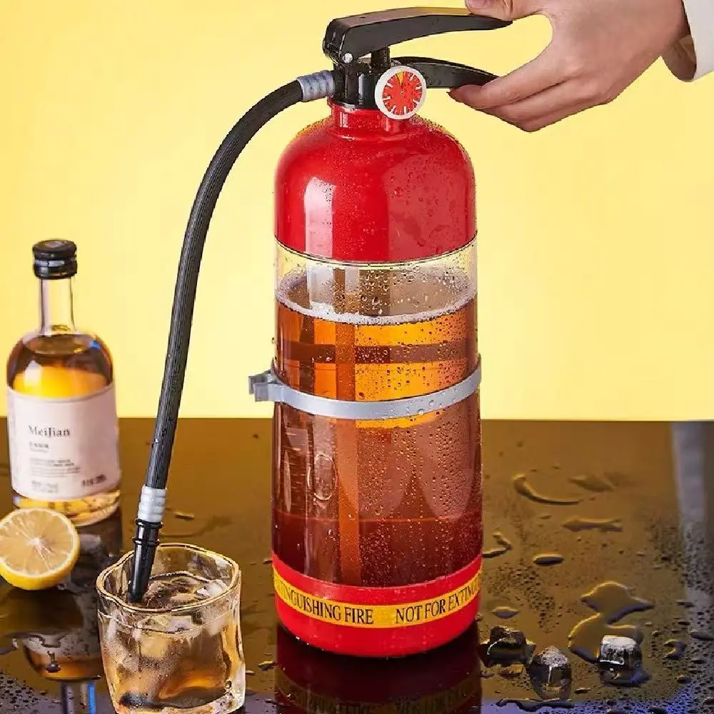 Large-Capacity Fire Extinguisher Beer Cannon, Creative Drink Dispenser Bucket for Parties, KTV, Bars and Restaurants, Fun Drinking Game Accessory, Cocktail Accessories