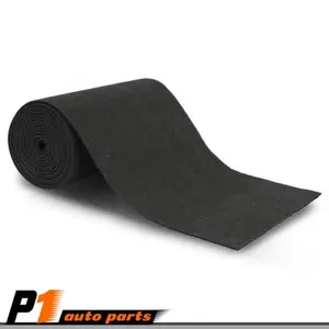 12" x 12' Black Ribbed Bunk Carpet / Marine Boat Trailer Runners / Outdoor Upgraded Version Flooring