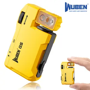 WUBEN G5 Pocket Flashlight – 400LM Brightness, RGB Light, 180° Head, USB-C Rechargeable, For EDC, Night Work, Camping, outdoorfun,Magnetic Keychain Flashlight for Outdoor Home Emergencies,Cool Original Design Gift for Men Women,Original Design Gift