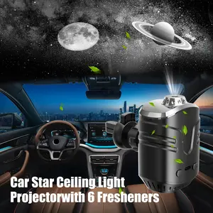 car air freshener, Auto On/Off Car Star Projector | Optical Star Projector for Ceiling, Bright Lights with Ventilation Clip Air Freshener Ambient Diffuser