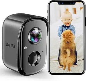 Vision Well Advanced Outdoor Surveillance - 1080P HD Quality, WiFi Connectivity, Spotlight Illumination, & Two-Way Audio-