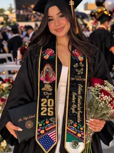 Custom Mexican Graduation Stole, Mexican Flag Graduation Sash 2026, Mexico Pattern Stole, Custom Name & School Sash Senior Graduation Gift