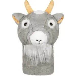 BIG CRAZY Golf Club Headcover Cute Goat Plush Animal Headcover for Driver Fairway Wood Realistic Horns Soft Plush Touch Exquisite Craftsmanship Golf Accessories