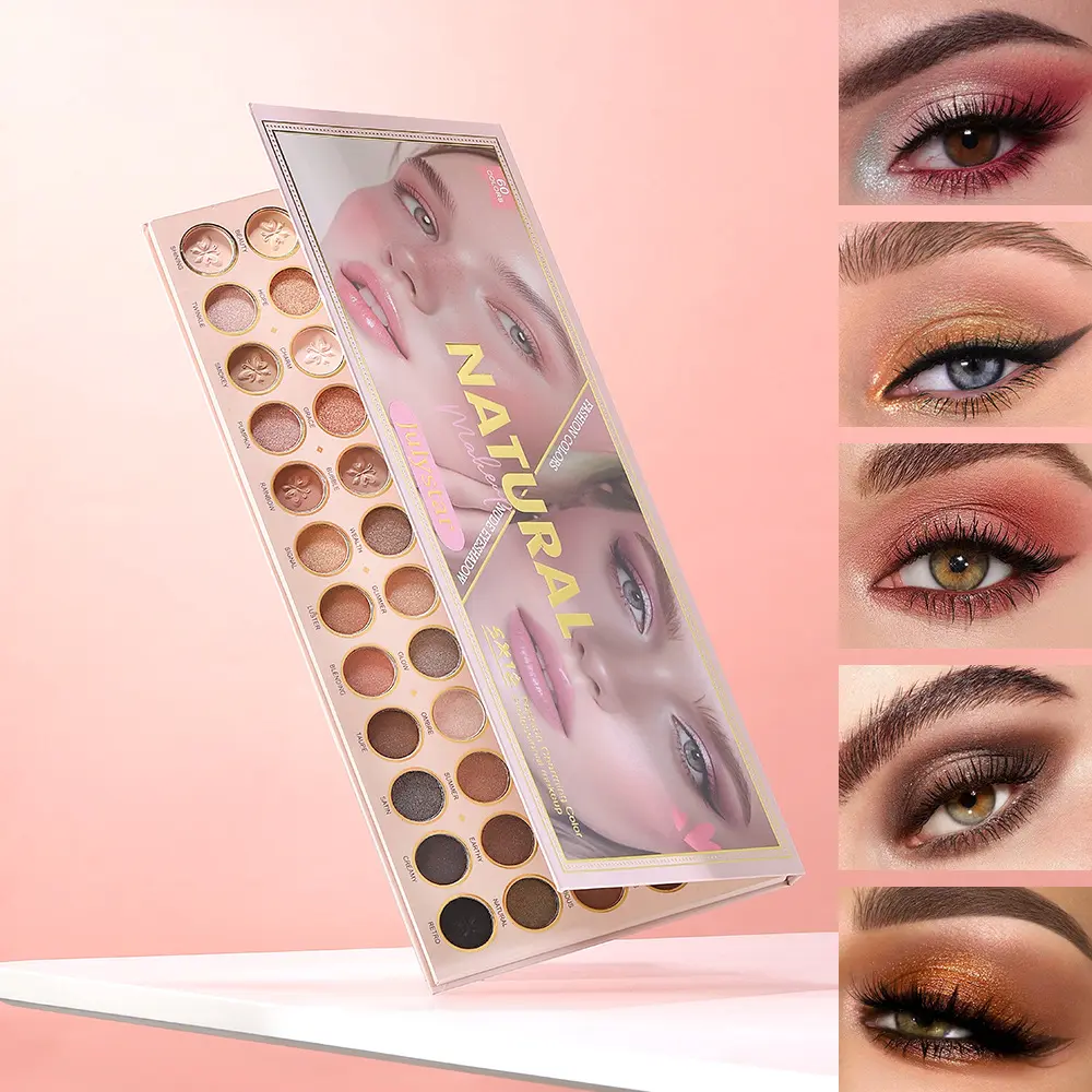 Super dazzling 60-color earth nude eyeshadow palette, matte and fine shimmer all-in-one makeup palette, suitable as a gift for women, Shimmering Eyeshadow Palette, Cosmetic Eyeshadow