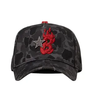 B Star Red Camo Barbas Hats Original Full Set