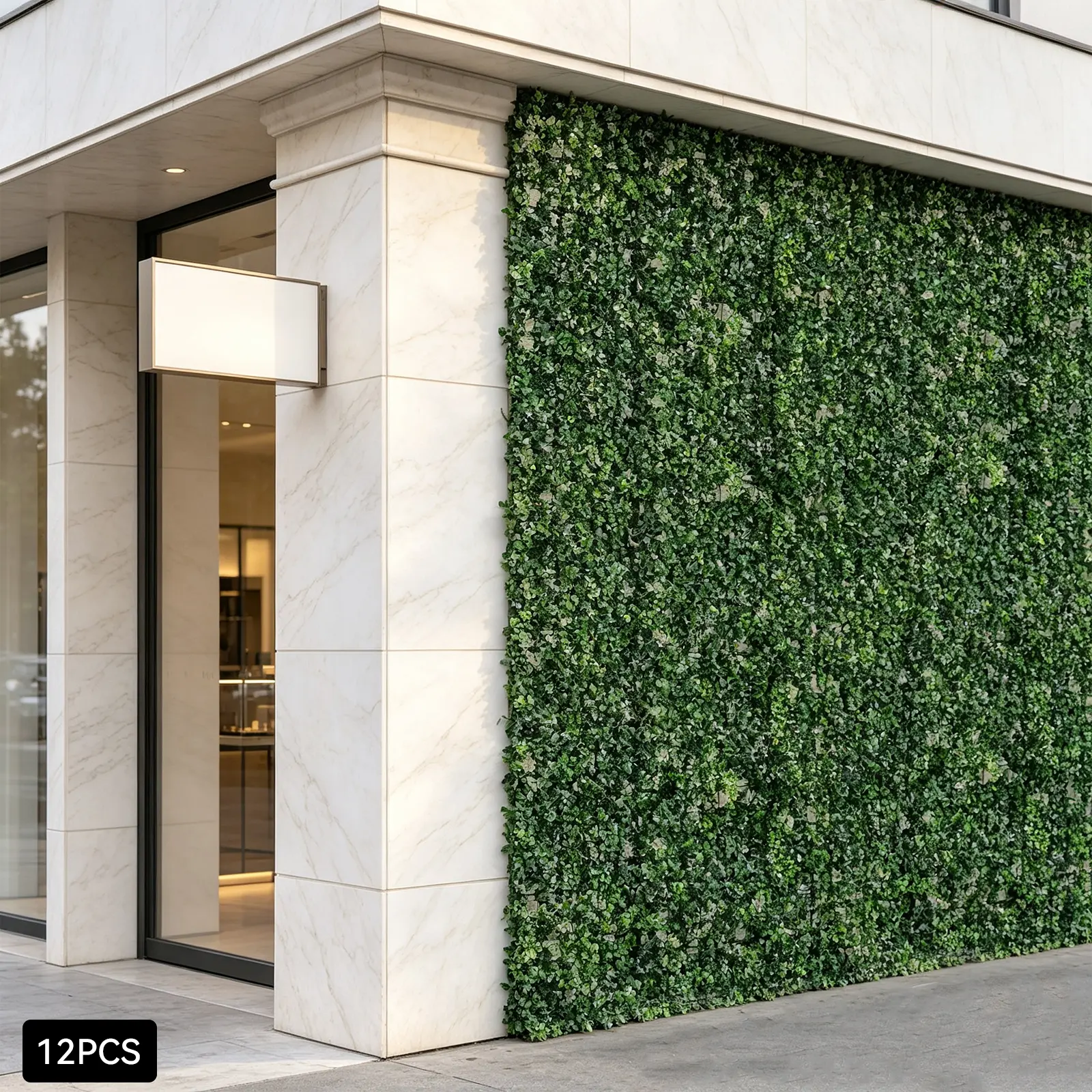 12-Pack Artificial Greenery Hedge Panels, 23.62x15.74in Interlocking Wall Mat Privacy Screen, Decorative Plant Backdrop for Indoor, Garden & Wedding Decor