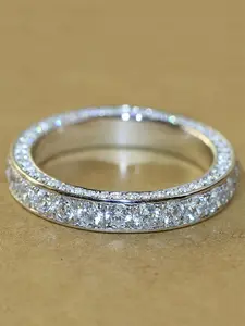 Classic Rhinestone Decorated Promise Ring for Gift, Trendy All-match & Exquisite Jewelry for Engagement Anniversary Party Jewelry Gifts for Women & Girls, Elegant Rhinestone Ring