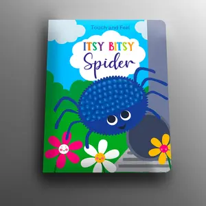 Itsy Bitsy Spider Touch-and-Feel Board Book for Young Readers – Fun, Engaging Books with Textures, Interactive Features, Colorful Illustrations, Insect Theme, Shapes, Early Learning Support