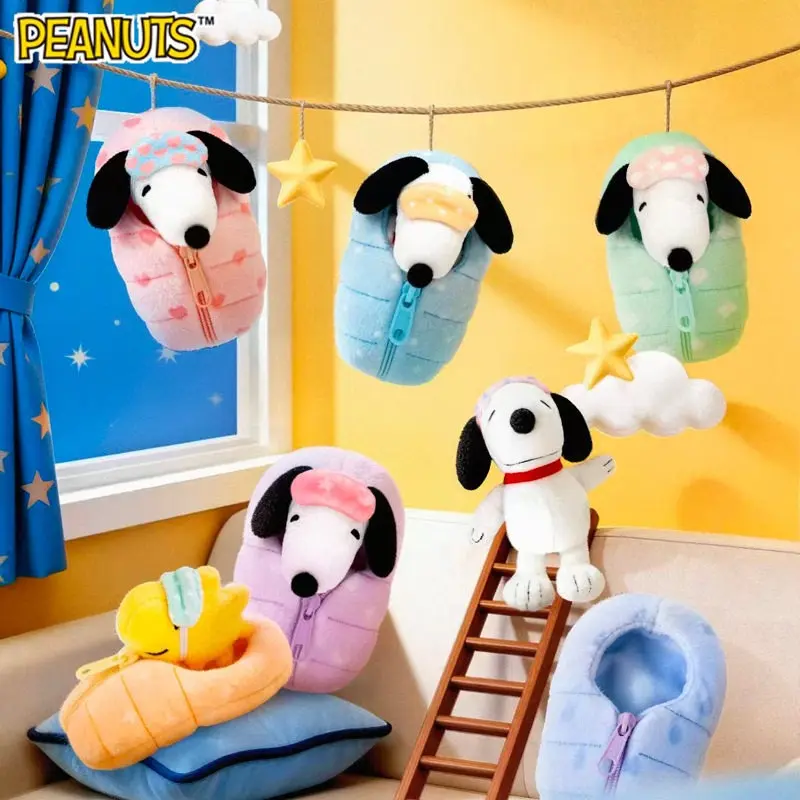 Snoopy Sleeping Bag Series Cute Character Ornaments With Exquisite Sleeping Bag Modeling Fine Craftsmanship And Vivid Shapes Stylish Desktop Decor And Nice Collectible Gifts For Cartoon Fans, Back To School